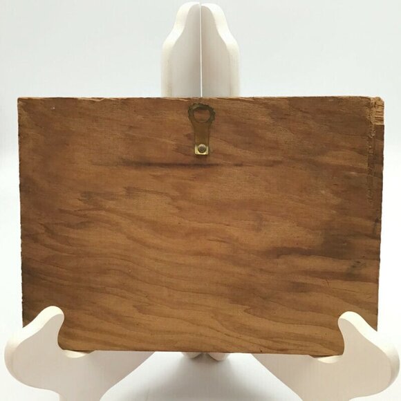 Latin American Folk Art Hand Painted Wooden Pictures Set of 3 w/ Hangers Vintage - Picture 4 of 12